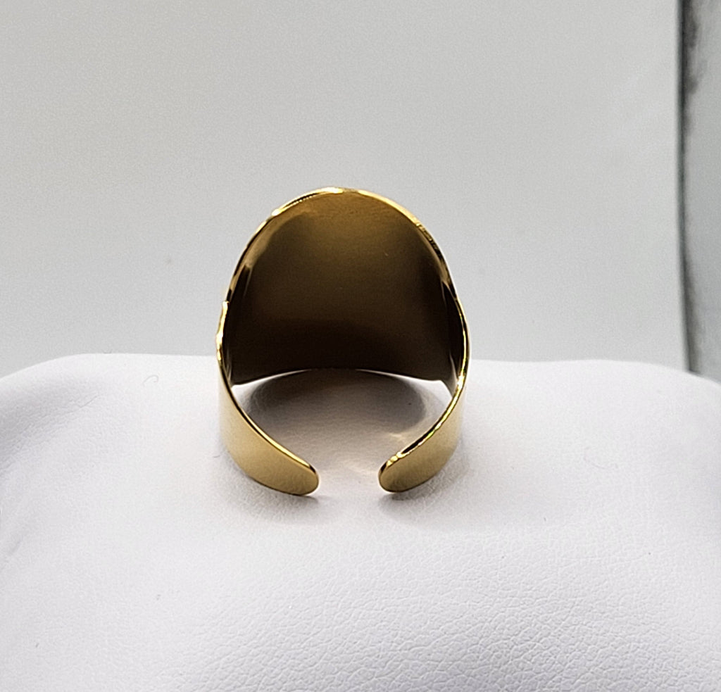 Bague large au style Ethnique - Pierre Aventurine