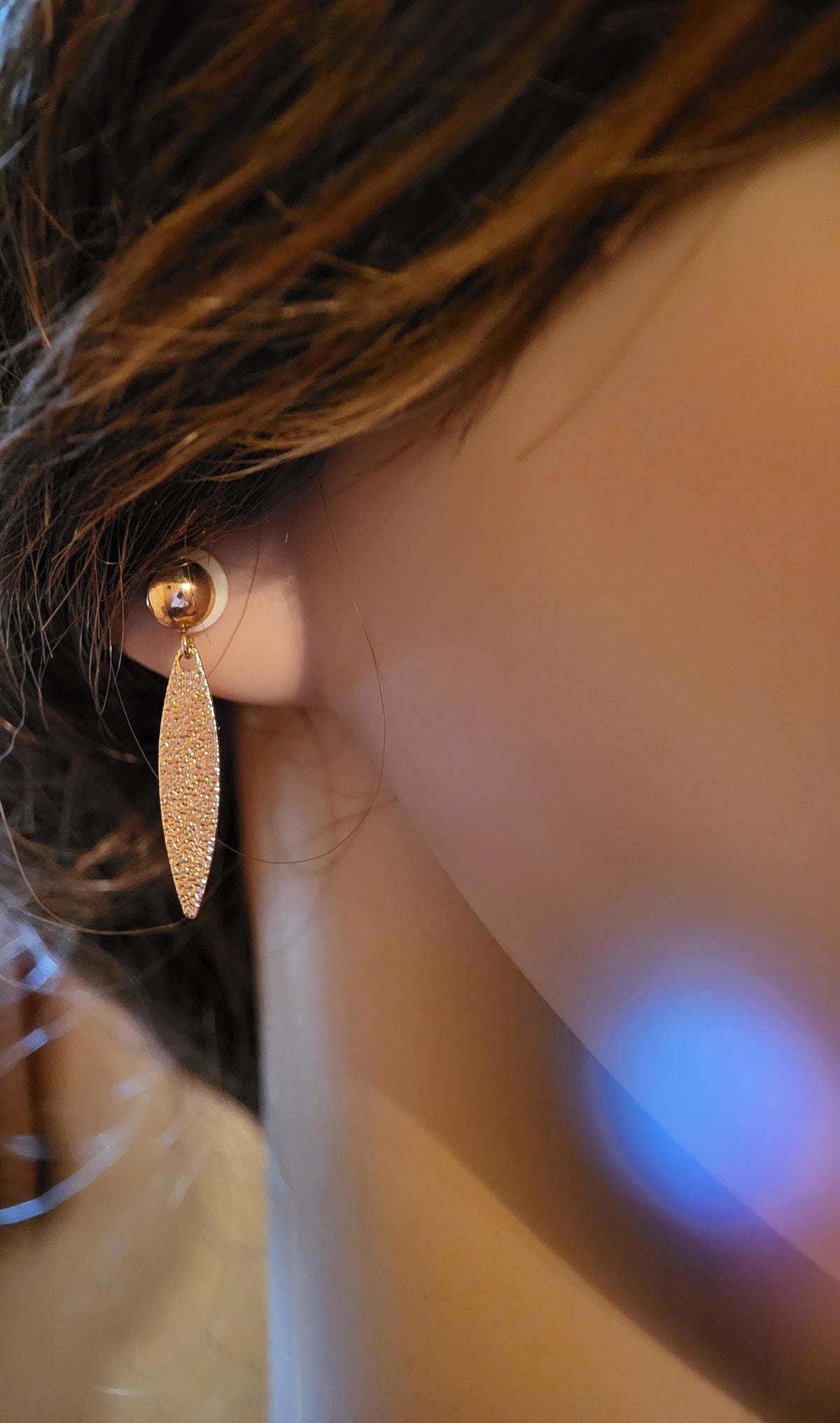 Boucles d’oreilles Navettes dorées – Gold Filled 14K et Forever Gold 18K