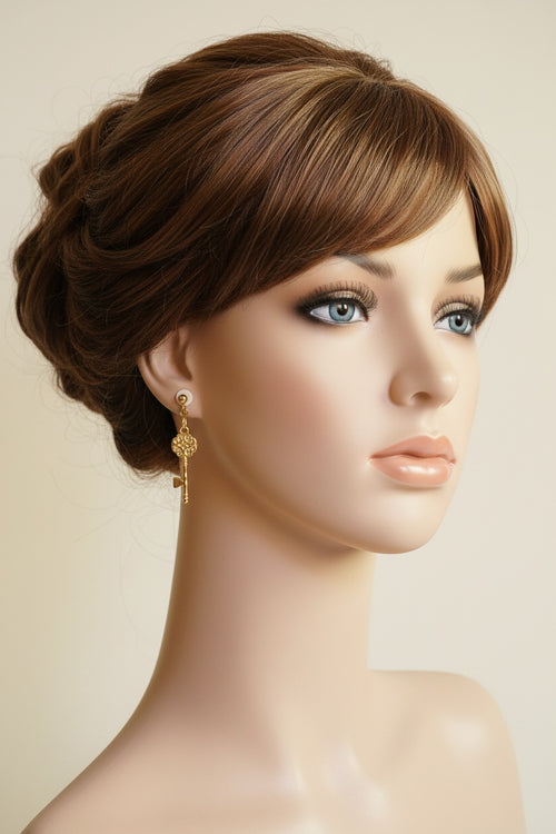 Boucles d'oreilles Clés Baroques en Acier inoxydable 304L Doré