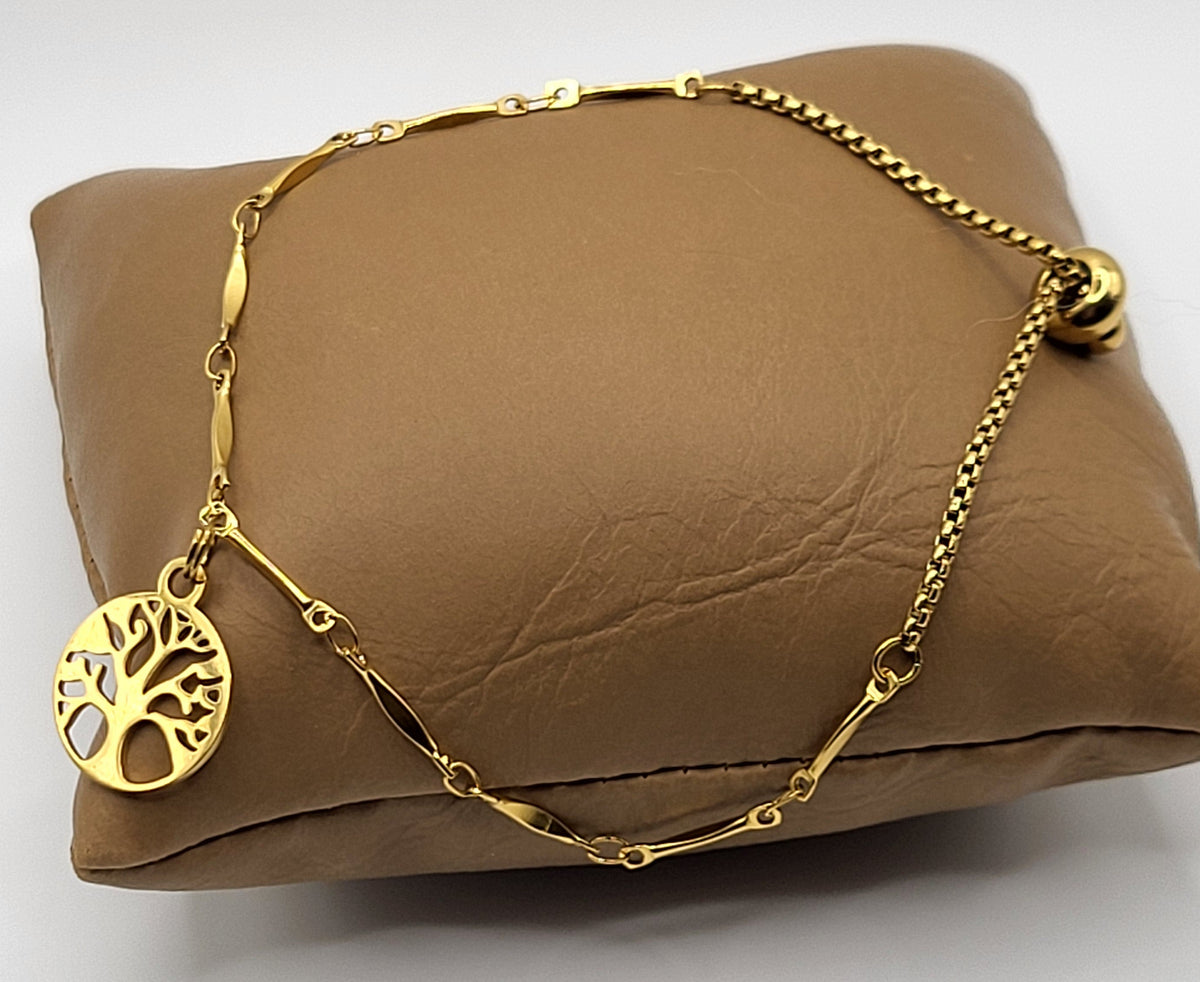 Bracelet Femme Breloque - Arbre de Vie doré