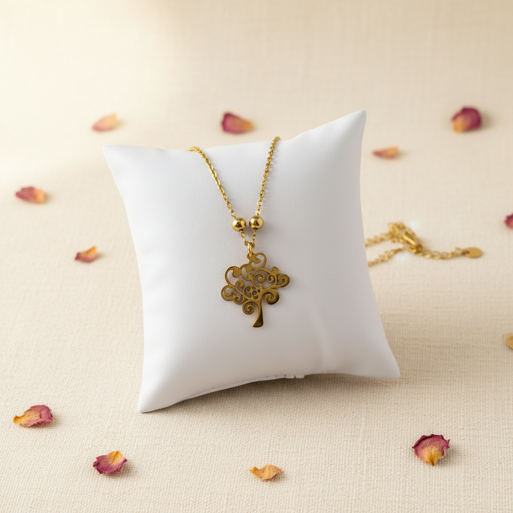 Collier Ras de Cou Femme – Pendentif Arbre de Vie