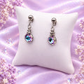 Boucles d'Oreilles Gouttes PureCrystal 6436 Majestic Vitrail Light – Acier Inoxydable